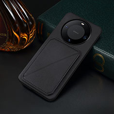 Soft Luxury Leather Snap On Case Cover MT4 for Huawei Mate 60 Pro Black