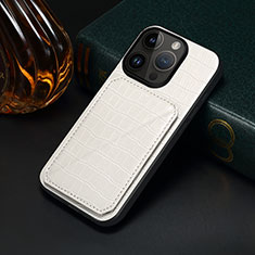 Soft Luxury Leather Snap On Case Cover MT5 for Apple iPhone 16 Pro Max White