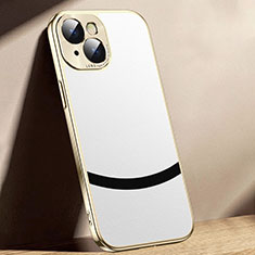 Soft Luxury Leather Snap On Case Cover PD1 for Apple iPhone 14 Plus White