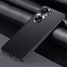 Soft Luxury Leather Snap On Case Cover QK1 for Huawei Honor 60 5G Black