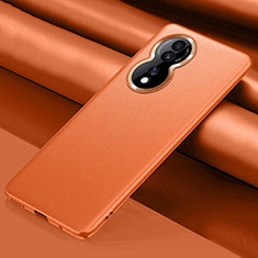 Soft Luxury Leather Snap On Case Cover QK1 for Huawei Honor 80 5G Orange