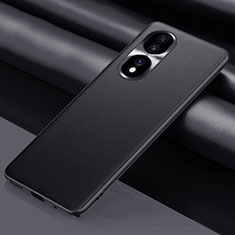 Soft Luxury Leather Snap On Case Cover QK1 for Huawei Honor 80 Pro 5G Black