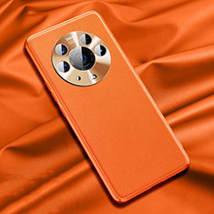 Soft Luxury Leather Snap On Case Cover QK1 for Huawei Honor Magic3 Pro+ Plus 5G Orange