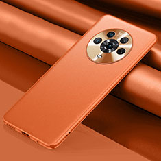 Soft Luxury Leather Snap On Case Cover QK1 for Huawei Honor Magic4 5G Orange