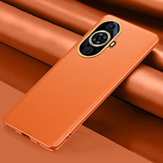 Soft Luxury Leather Snap On Case Cover QK1 for Huawei Nova 11 Orange