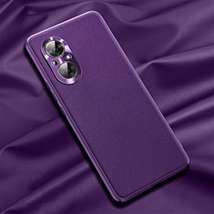 Soft Luxury Leather Snap On Case Cover QK1 for Huawei Nova 9 SE Purple