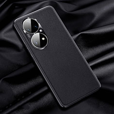 Soft Luxury Leather Snap On Case Cover QK1 for Huawei P50 Black