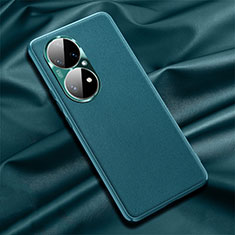 Soft Luxury Leather Snap On Case Cover QK1 for Huawei P50 Green