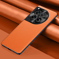 Soft Luxury Leather Snap On Case Cover QK1 for OnePlus Ace 3 5G Orange