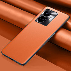 Soft Luxury Leather Snap On Case Cover QK1 for Realme GT Neo6 5G Orange