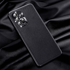 Soft Luxury Leather Snap On Case Cover QK1 for Samsung Galaxy A52 4G Black