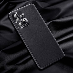 Soft Luxury Leather Snap On Case Cover QK1 for Samsung Galaxy M32 5G Black