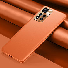 Soft Luxury Leather Snap On Case Cover QK1 for Xiaomi Mi 11i 5G (2022) Orange