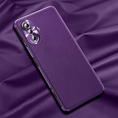 Soft Luxury Leather Snap On Case Cover QK1 for Xiaomi Redmi K40 Gaming 5G Purple