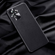 Soft Luxury Leather Snap On Case Cover QK1 for Xiaomi Redmi Note 10 4G Black