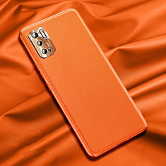 Soft Luxury Leather Snap On Case Cover QK1 for Xiaomi Redmi Note 10T 5G Orange