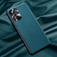 Soft Luxury Leather Snap On Case Cover QK1 for Xiaomi Redmi Note 11 SE India 4G Green