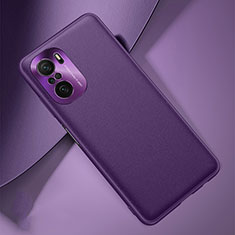 Soft Luxury Leather Snap On Case Cover QK2 for Xiaomi Redmi K40 Pro 5G Purple