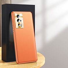 Soft Luxury Leather Snap On Case Cover QK2 for Xiaomi Redmi K60 5G Orange