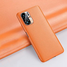 Soft Luxury Leather Snap On Case Cover QK3 for Xiaomi Mi 11i 5G Orange