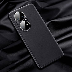 Soft Luxury Leather Snap On Case Cover QK4 for Huawei P50 Black