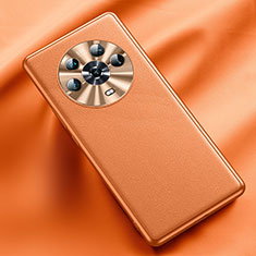 Soft Luxury Leather Snap On Case Cover QK5 for Huawei Honor Magic4 5G Orange