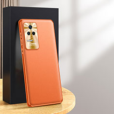 Soft Luxury Leather Snap On Case Cover QK5 for Xiaomi Redmi K50 5G Orange