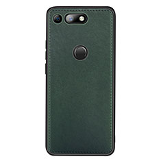 Soft Luxury Leather Snap On Case Cover R01 for Huawei Honor View 20 Green