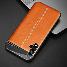 Soft Luxury Leather Snap On Case Cover R01 for Huawei Nova 5 Orange