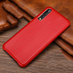 Soft Luxury Leather Snap On Case Cover R01 for Huawei P20 Pro Red