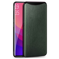 Soft Luxury Leather Snap On Case Cover R01 for Oppo Find X Green