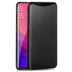 Soft Luxury Leather Snap On Case Cover R01 for Oppo Find X Super Flash Edition Black