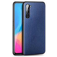 Soft Luxury Leather Snap On Case Cover R01 for Oppo K7 5G Blue