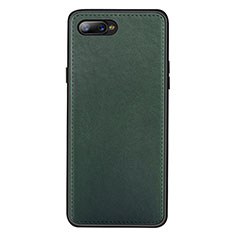 Soft Luxury Leather Snap On Case Cover R01 for Oppo R15X Green