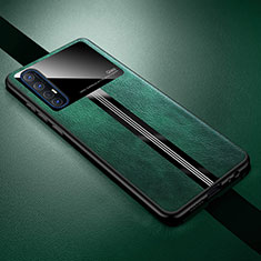 Soft Luxury Leather Snap On Case Cover R01 for Oppo Reno3 Pro Green