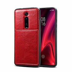 Soft Luxury Leather Snap On Case Cover R01 for Xiaomi Mi 9T Red