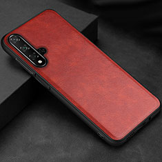 Soft Luxury Leather Snap On Case Cover R02 for Huawei Honor 20S Red