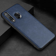 Soft Luxury Leather Snap On Case Cover R02 for Huawei Nova 4e Blue