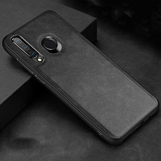 Soft Luxury Leather Snap On Case Cover R02 for Huawei P30 Lite New Edition Black