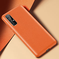 Soft Luxury Leather Snap On Case Cover R02 for Oppo Find X2 Neo Orange