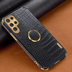 Soft Luxury Leather Snap On Case Cover R02 for Samsung Galaxy S25 Ultra 5G Black