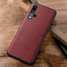 Soft Luxury Leather Snap On Case Cover R03 for Huawei Honor 20S Red