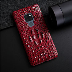 Soft Luxury Leather Snap On Case Cover R03 for Huawei Mate 20 Red