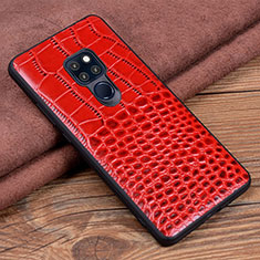 Soft Luxury Leather Snap On Case Cover R03 for Huawei Mate 20 X 5G Red