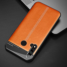 Soft Luxury Leather Snap On Case Cover R03 for Huawei P20 Lite (2019) Orange