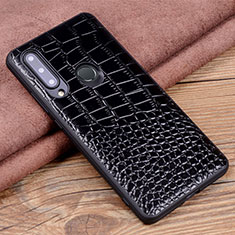 Soft Luxury Leather Snap On Case Cover R04 for Huawei Honor 10i Black