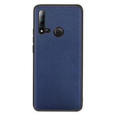 Soft Luxury Leather Snap On Case Cover R04 for Huawei P20 Lite (2019) Blue