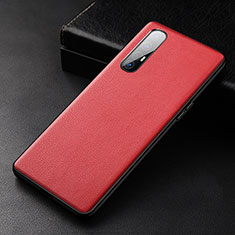 Soft Luxury Leather Snap On Case Cover R04 for Oppo Find X2 Neo Red