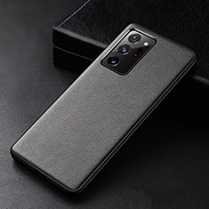 Soft Luxury Leather Snap On Case Cover R04 for Samsung Galaxy Note 20 Ultra 5G Black