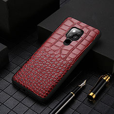 Soft Luxury Leather Snap On Case Cover R05 for Huawei Mate 20 X 5G Red